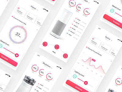 Smart home App Concept Page device home smart smarthome