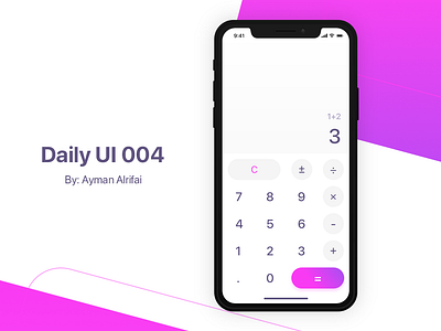 Daily UI 004 - Calculator daily ui design illustrator photoshop ux