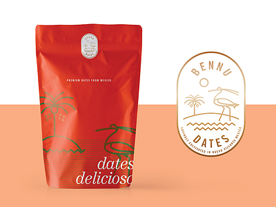 Bennu Dates branding logo packaging