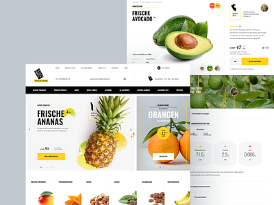 Fresh Fruits Store concept design fruit homepage store ui ux web