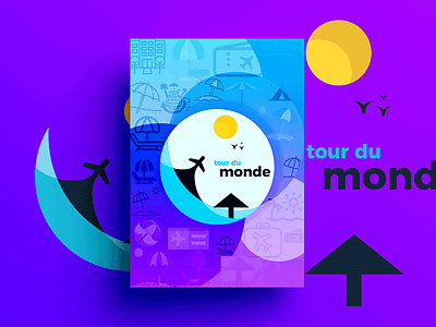 Tour Du Monde - World Tour Branding Materials banner branding colorful logo poster print design travel ui ui design ux world tour