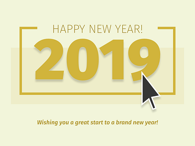 Happy New Year 2019! 2019 adobe xd happy new year illustration