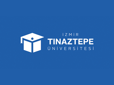 İzmir Tınaztepe Üniversitesi Logosu blue branding design icon logo logo 3d logotype typography university