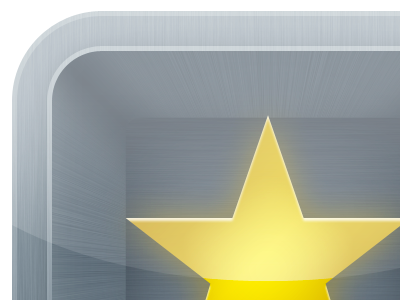 Close up brushedmetal icon ipad star