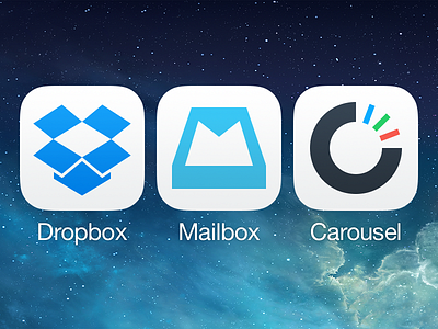 iOS Icons apps carousel dropbox icons ios mailbox