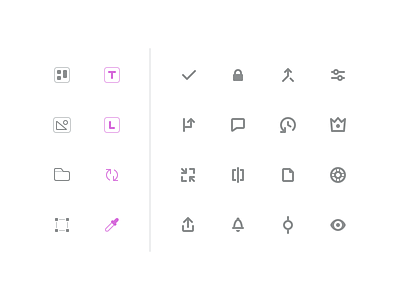 Abstract Icons checkmark comments commit compare icons master merge notifications revert settings sketch support