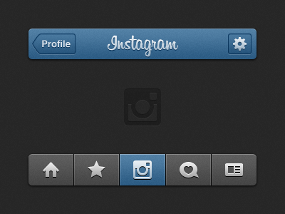 Babysteps blue instagram ios iphone navbar tabbar