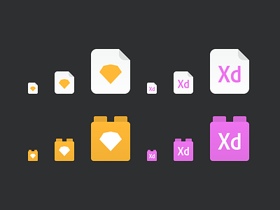 Abstract File Icons files icons libraries sketch xd