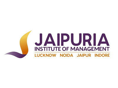 Jaipuria Group brand concept educational light logo minimal orange purple