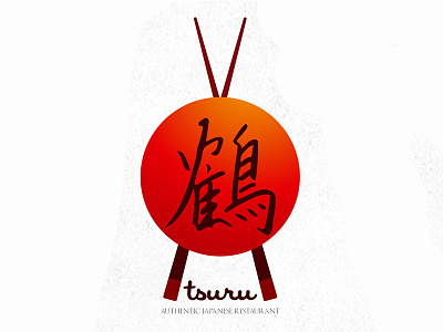 Tsuru brand concept food japanese logo red taste