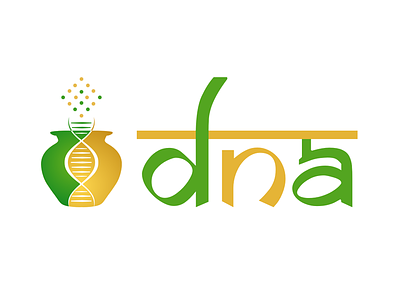 DNA ayurveda concept dna green logo nanotechnology