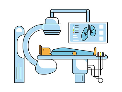 Medical aid concept in flat line style.