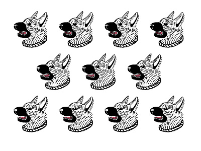 Sheppard pattern dog doghead dogs germansheppard head mouth oldschooltattoo pattern shape tattoo teeth vector