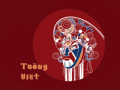 Tuong Viet cultures design art face graphic graphic art illustration illustrator mask traditional art vietnam vietnamese