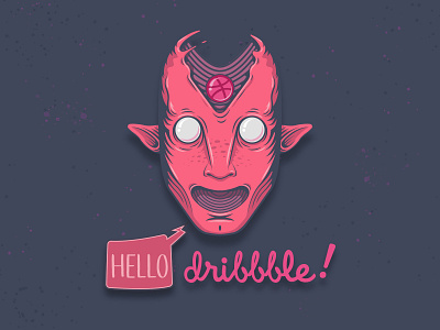 hello dribbble ! dribbble hello vector