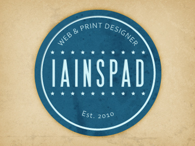 iainspad Logo badge logo sans serif texture