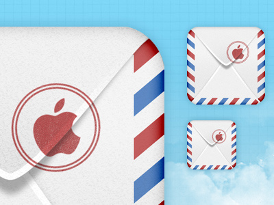 iOS Mail Icon amidoinitright apple icon ios ipad iphone styling texture