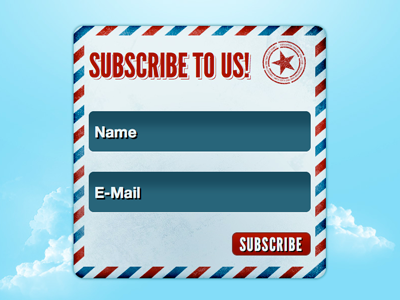 HTML5 Subscription Form (+free Download!) css3 form freebie html5 input jquery league gothic mail texture