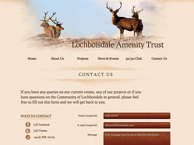 Amenity Trust Contact Page
