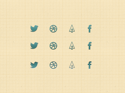 Social Icons dribbble facebook forrst icons social networking twitter