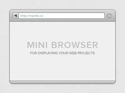 Mini Browser (+ Free PSDs) browser mini browser minimal retina ready simple ui vector