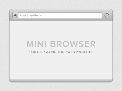 Mini Browser (+ Free PSDs) browser mini browser minimal retina ready simple ui vector