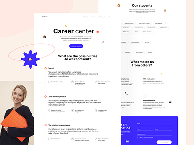 Career center clean design digital interaction interface minimal typography uxui web webdesign