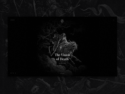 Gustave Dore artwork black clean dark digital dore gustave illustration promo typography uxui web