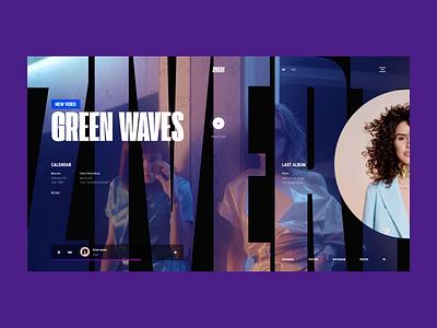 Zivert clean concept design digital interface minimal music promo singer typography ui uxui web