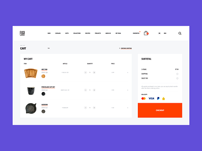 FUGA Cart clean design digital ecomerce interaction interaction design interface minimal typography ui uxui web webdesign