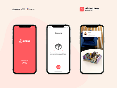 Airbnb AR concept clean concept digital interface minimal mobile promo typography ui uxui webdesign