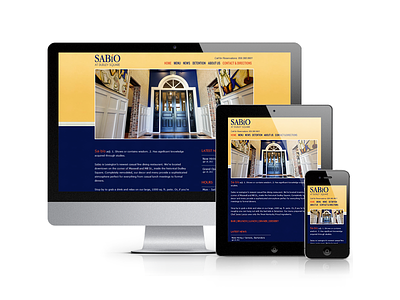 Sabio Restaurant blue css3 mobile responsive restaurant web design website