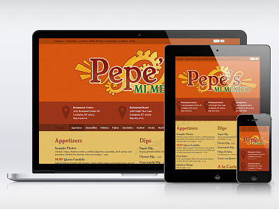 Mexican Restaurant Responsive Design css3 html5 interaction design jquery mobile design responsive restaurant tablet design web design