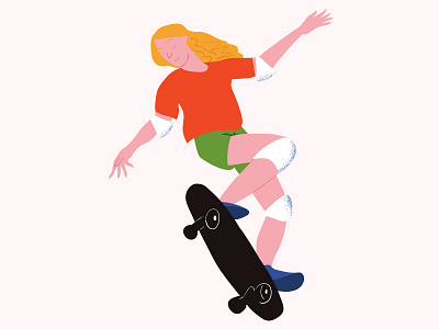 skater girl arsvik art character characterdesign digitalart drawing flat girl illustration skateboard skater vector