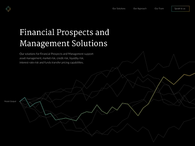 Financial Prospect Management Solutions animation financial graph hero landing motion transition ui