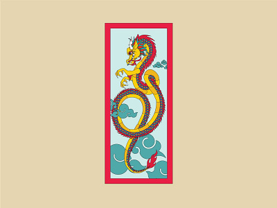 Yellow Dragon branding design icon illustration illustrator vector