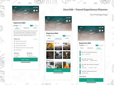 Travel App - Tour Package page