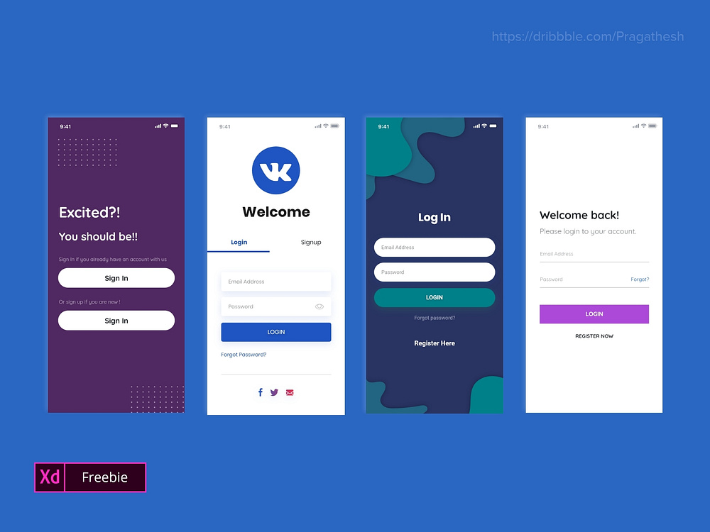 Log In screen Collection Vol1 by Pragathesh Ravi on Dribbble