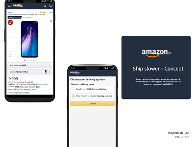 Amazon slower shipping concept