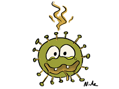 virus bacteria biology discusting green ill illness illustration photoshop snot virus wacom
