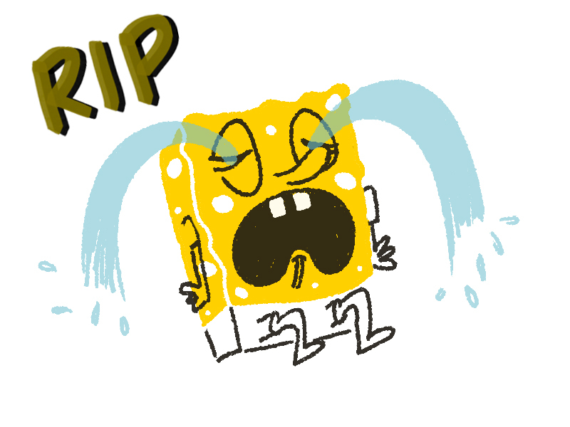 RIP Spongebob by Athina Vamvassaki on Dribbble