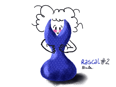 Rascal illustration mermaid mermay procreate rascal shy