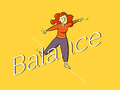 Balance balance drawing illustration illustrator photoshop type wacom zen