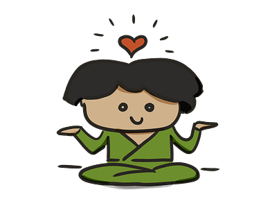 zen cute drawing illustration illustrator kawai love meditate yoga zen