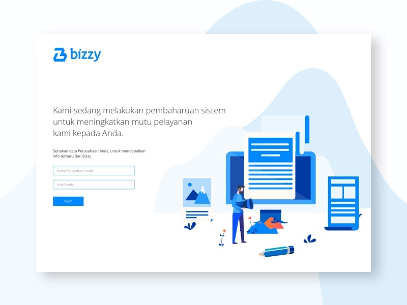 System Update Announcement by Bentar Fitro on Dribbble