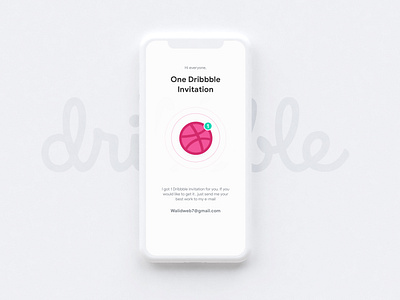 One Dribbble Invitation