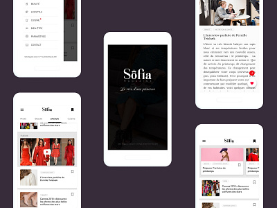 Sofia Magazine App Mockup app design ui ui ux ux