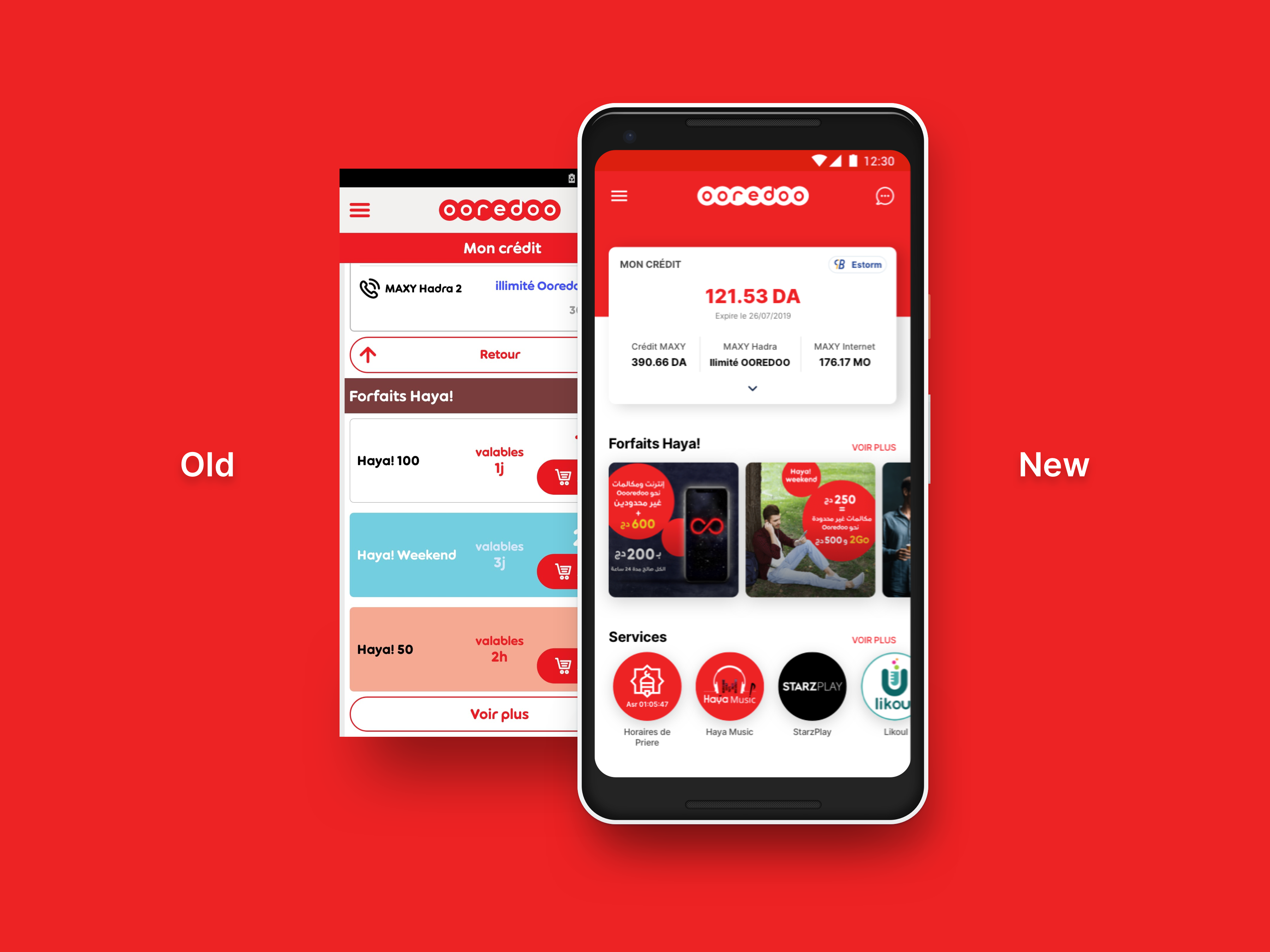 Redesign "My Ooredoo App" by Walid FELLAH on Dribbble
