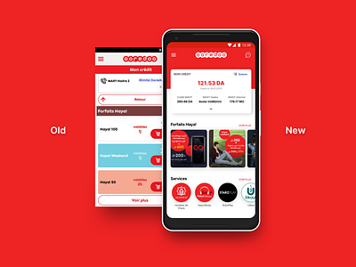 Redesign "My Ooredoo App" algeria android app case study design icon ios main screen mobile new ooredoo redesign ui ui ux ux