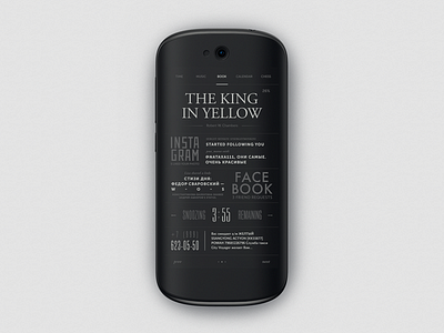 YOTAPHONE 2 Typo Concept app application clear concept interface typography ui ui design user interface ux vrn dribbble sd yotaphone